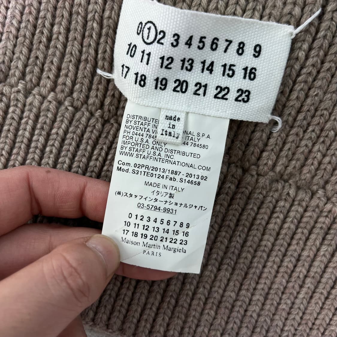 메종마르지엘라 베이지 니트 머플러 상품이미지5