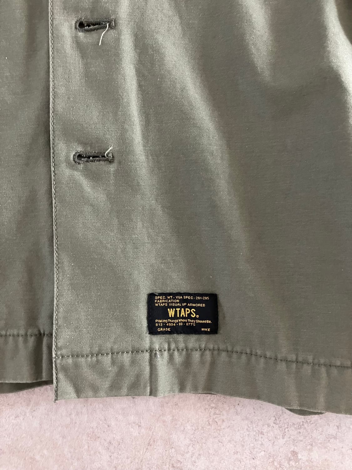 Wtaps 더블탭스 Buds 사틴 퍼티그 셔츠 상품이미지3