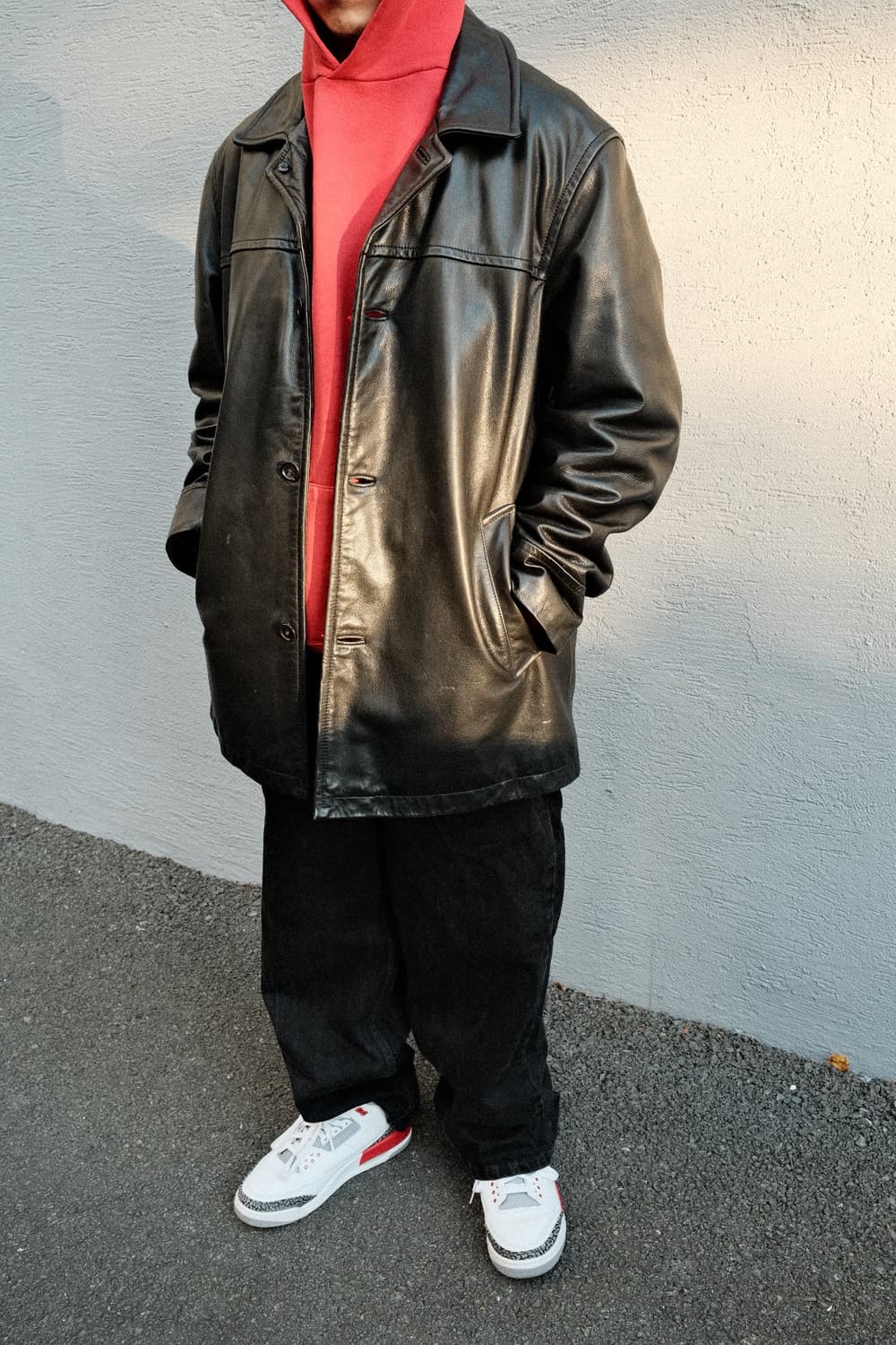 Old GAP Genuine Leather Car Coat L 상품이미지2