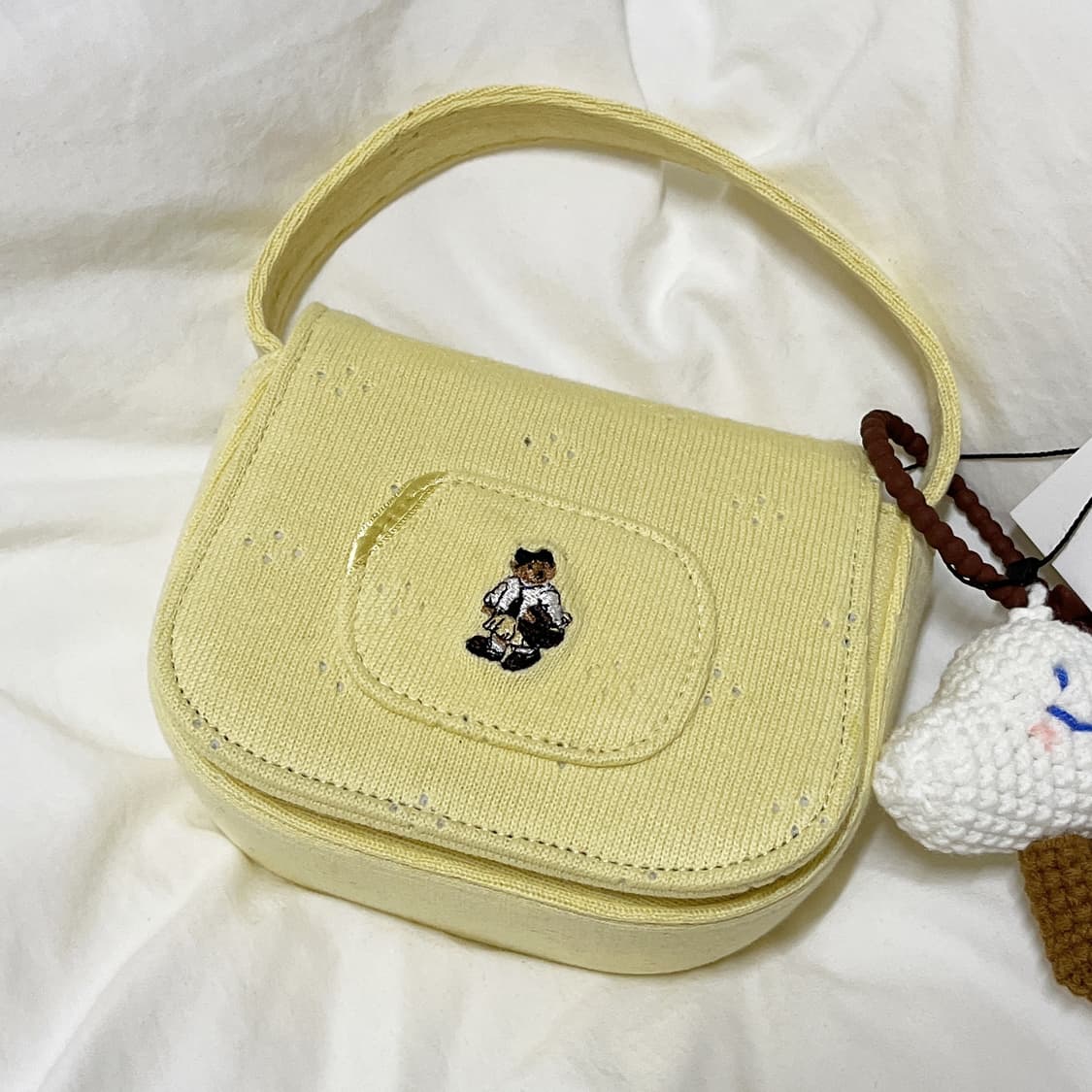 업사이클링 ) 재미삼아빈티지 티니위니 옐로우 미니백 상품이미지2