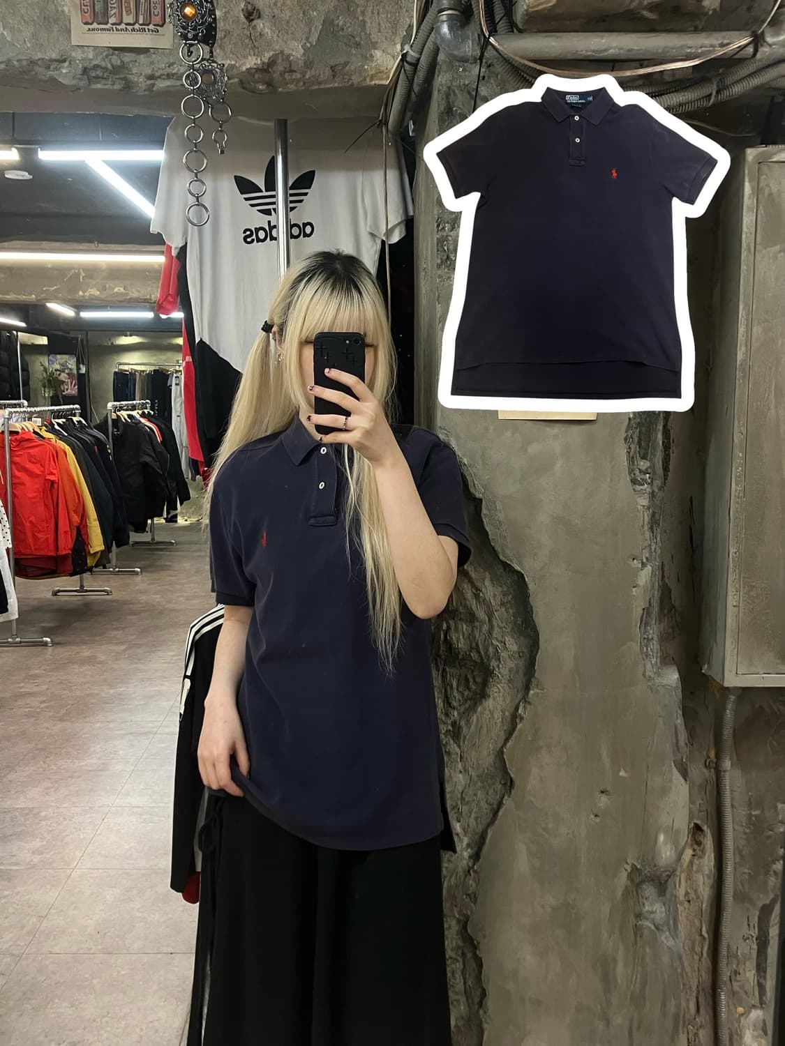 폴로 랄프로렌 카라 반팔 티셔츠 네이비 M  #csz2121  상품이미지1