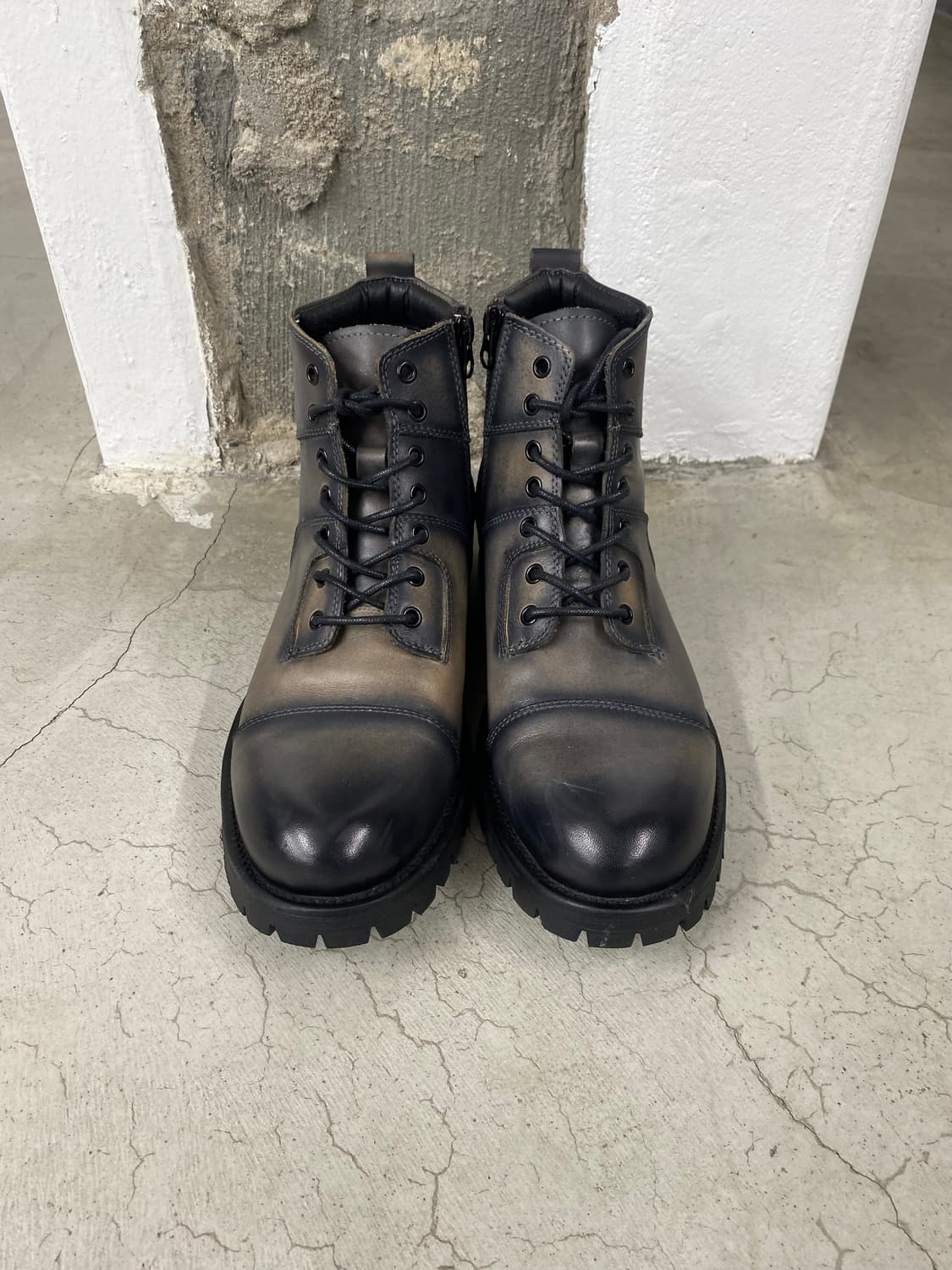 훕데두 워시드 레이스업 레더 부츠 상품이미지6