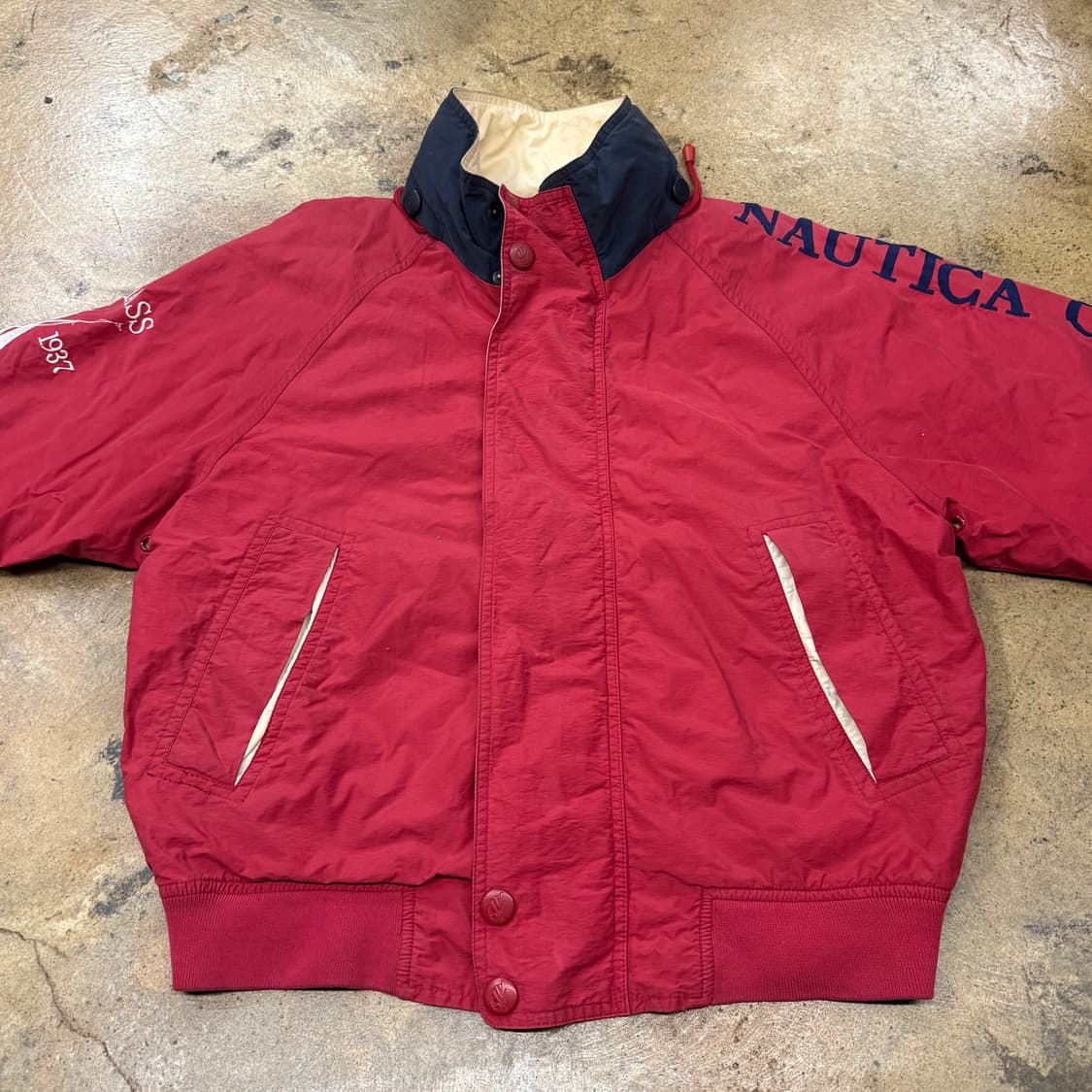 [정품/100] 노티카 레드 바람막이 자켓 b19 상품이미지3