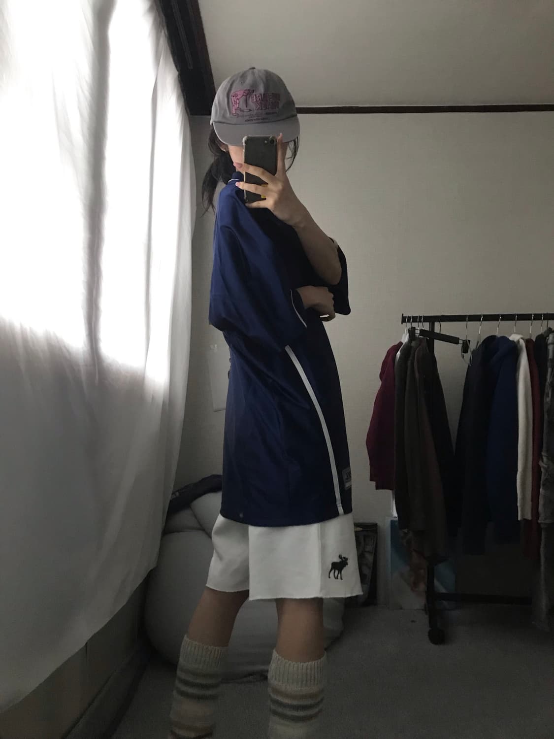 나이키 00s 네이비 새틴 반팔티셔츠 상품이미지4