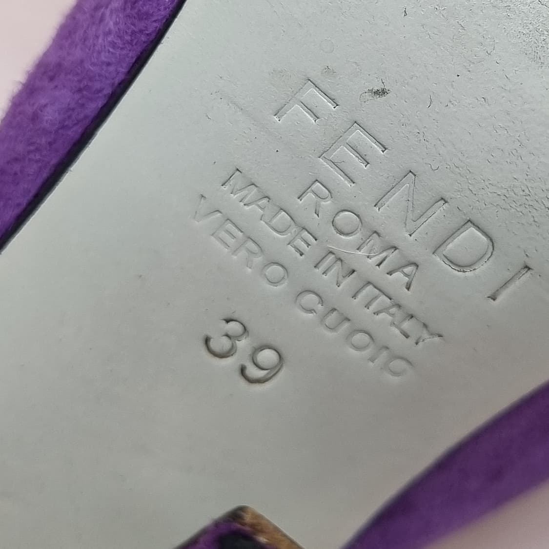 펜디 스웨이드 펌프스슬링백 245-250 굽10 상품이미지6