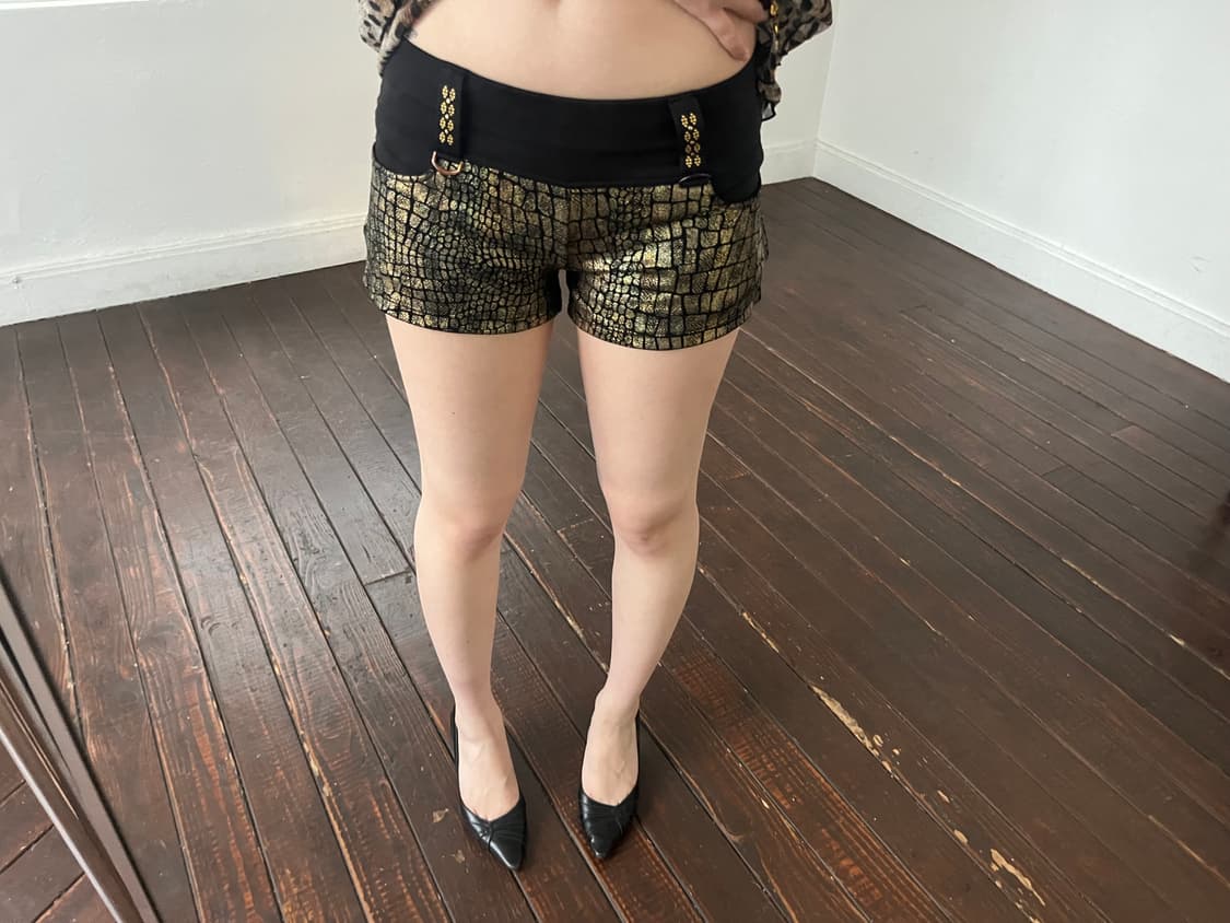 골드 밴딩 숏 팬츠 상품이미지2