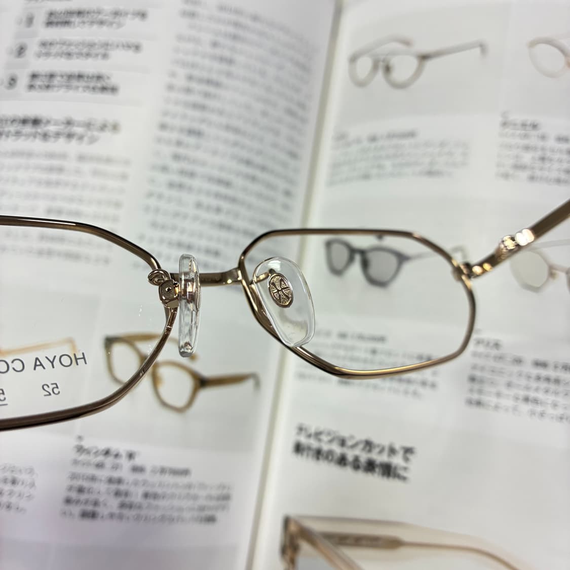 HOYA 호야 팔각 티타늄 골드 빈티지 일본 안경 상품이미지7