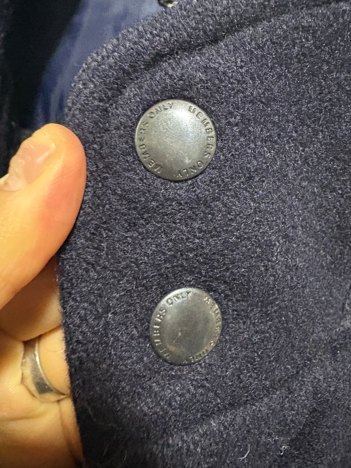 Members only 네이비 울 자켓 상품이미지4