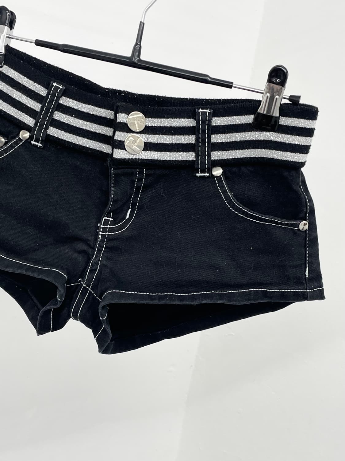 펑크 갸루 글리터 버튼 숏츠  상품이미지2