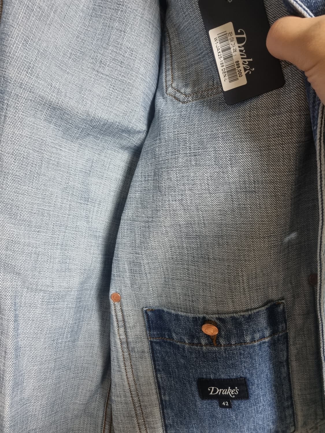 드레익스 데님 초어 자켓 블리치 42사이즈 상품이미지3