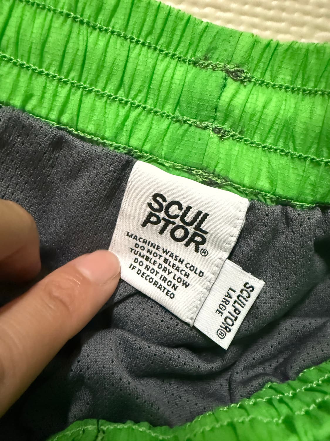 스컬프터 트리플 스티치 팬츠 애시드 그린 L 상품이미지4