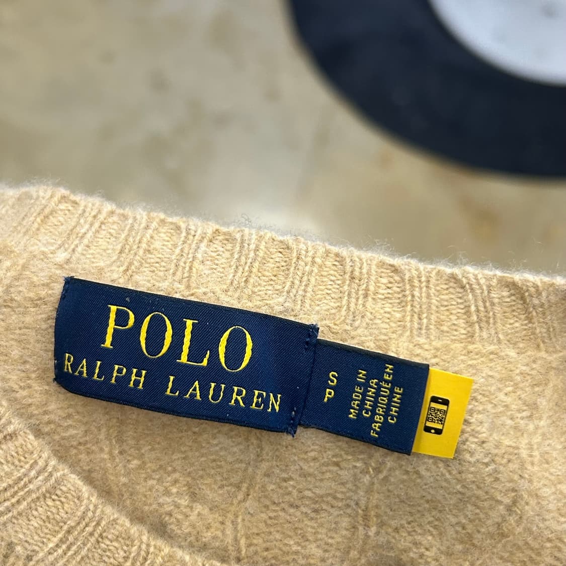 S 폴로랄프로렌 베이지 케이블 울 니트 스웨터 0425 가격 = 7  상품이미지4