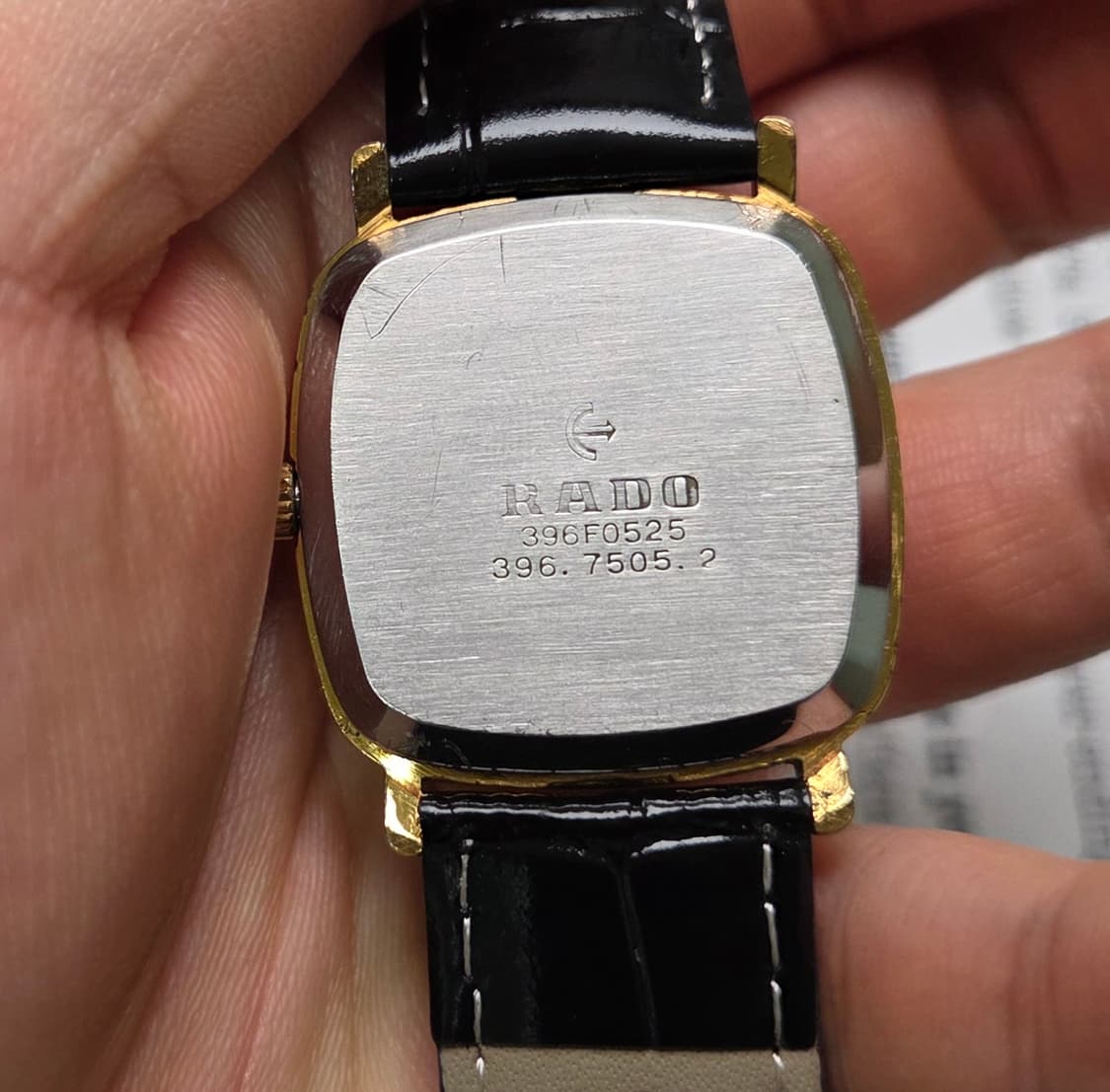 빈티지 라도 에스쁘와(Espoir) 사각탱크 금바리판 수동 메커니컬 
 상품이미지6