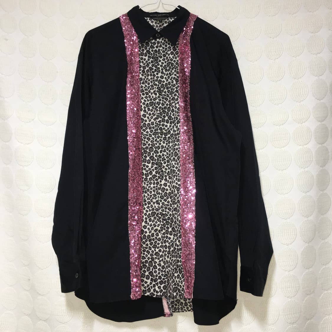 꼼데가르송 옴므 플러스 2018 S/S 런웨이 레오파드 스팽글 셔츠 상품이미지1