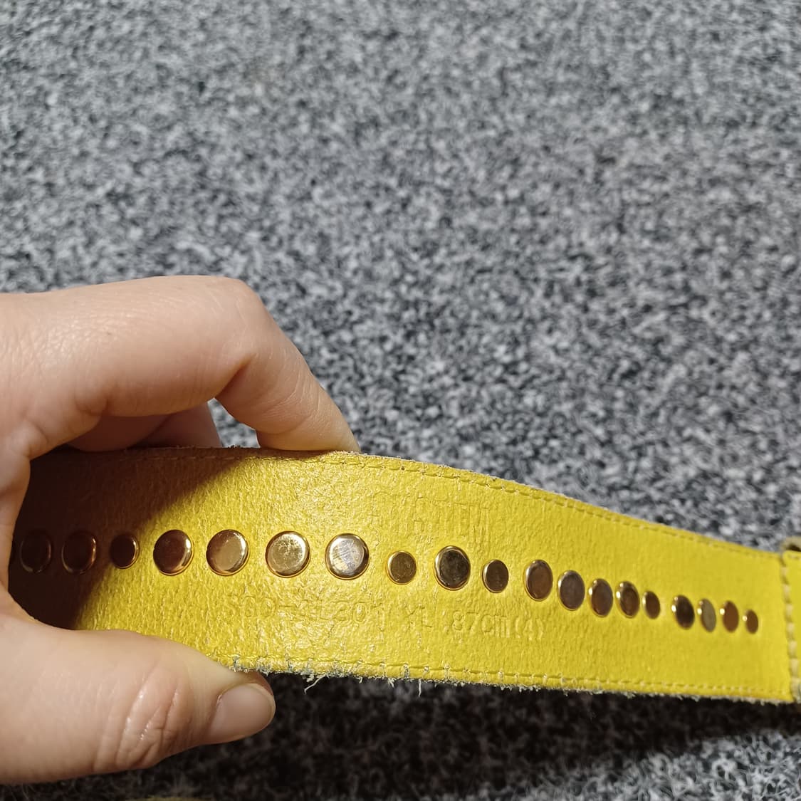 시스템 system  금장 벨트 옐로우 우먼 상품이미지4