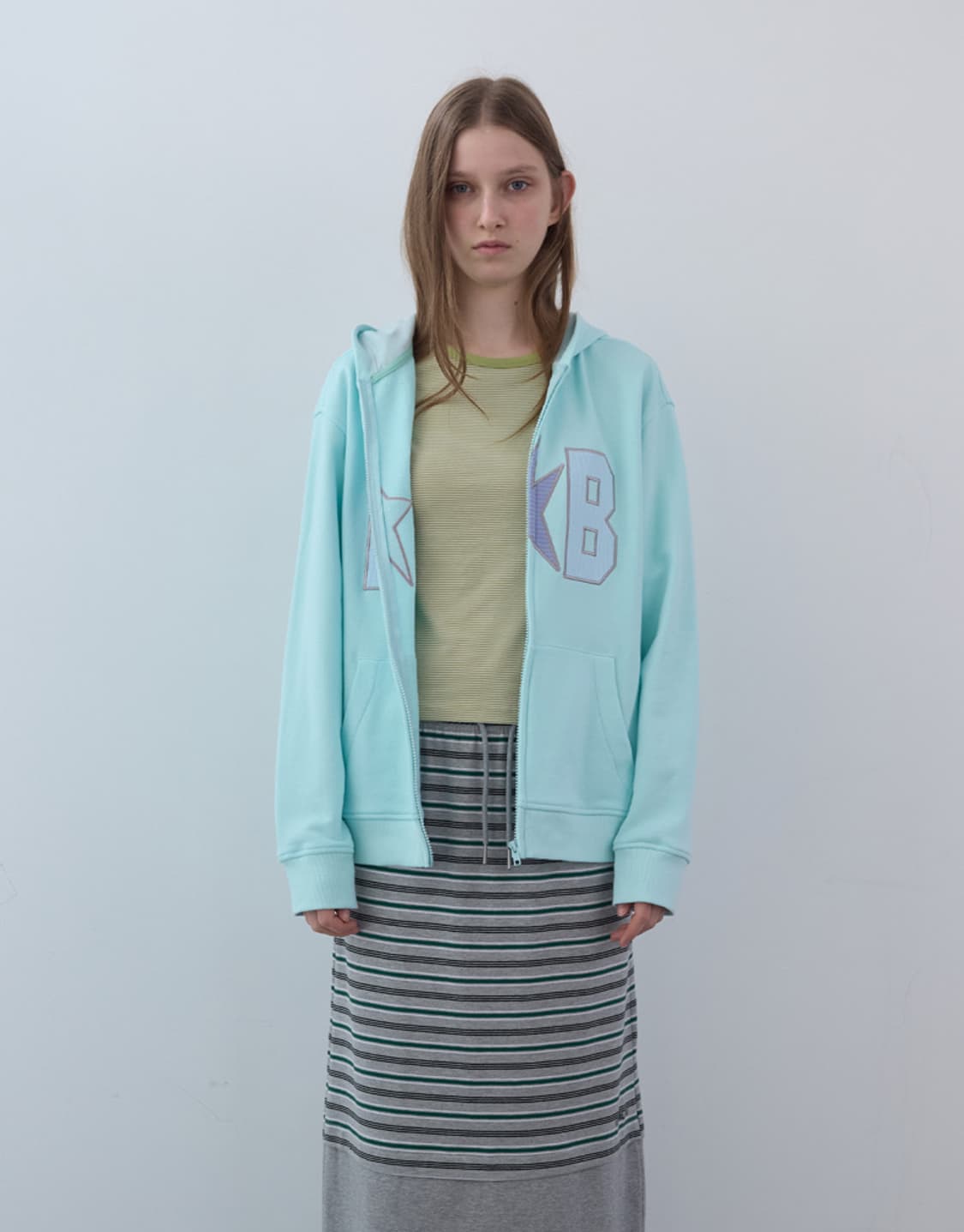 엔조블루스 후디 집업 민트 상품이미지1