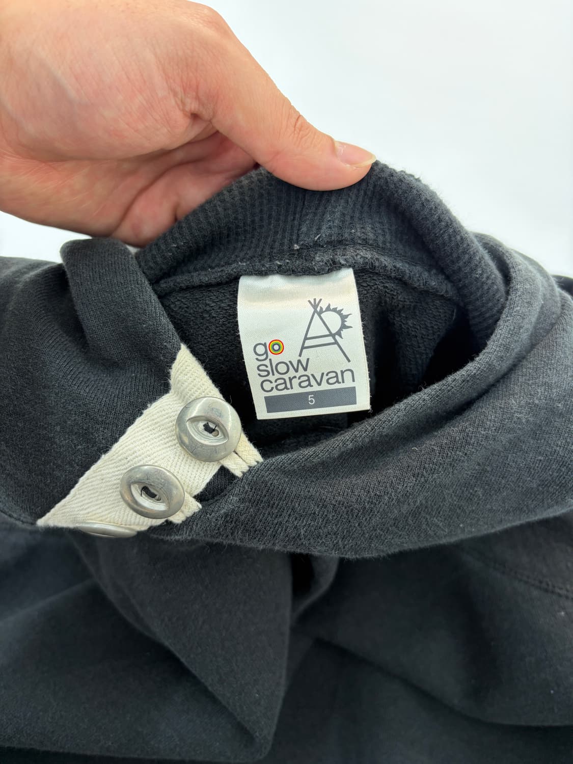 go slow caravan 스냅넥 후드 스웻셔츠 상품이미지5