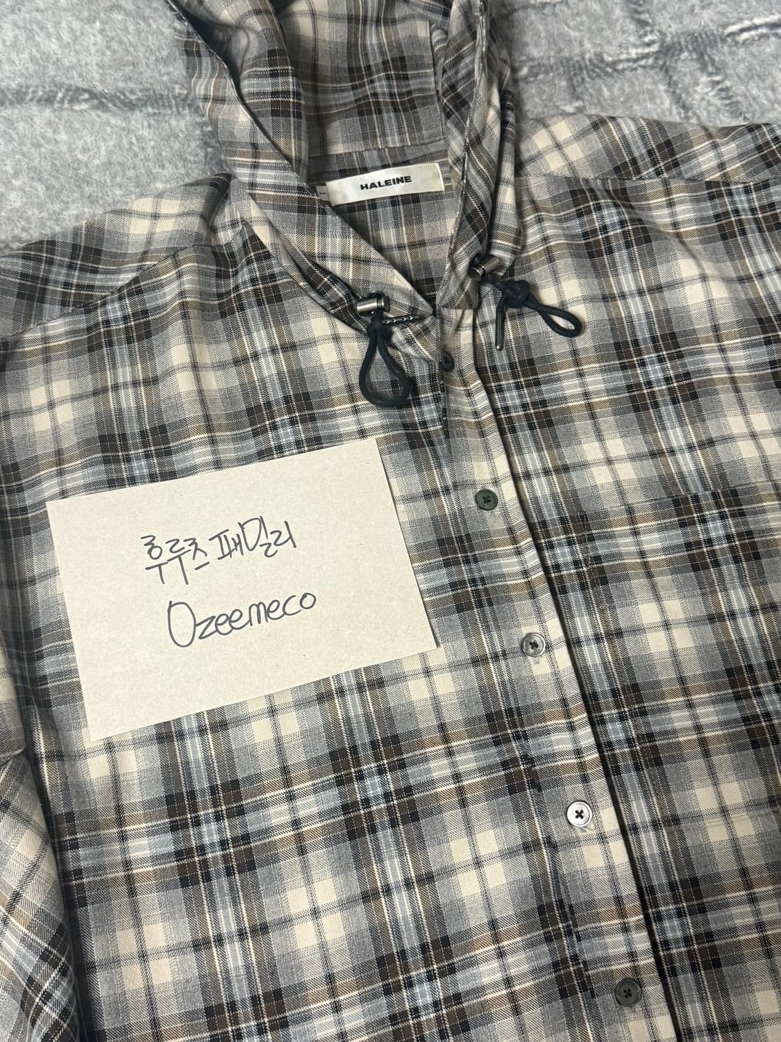 [1size] 알렌느 체크후드셔츠 상품이미지3