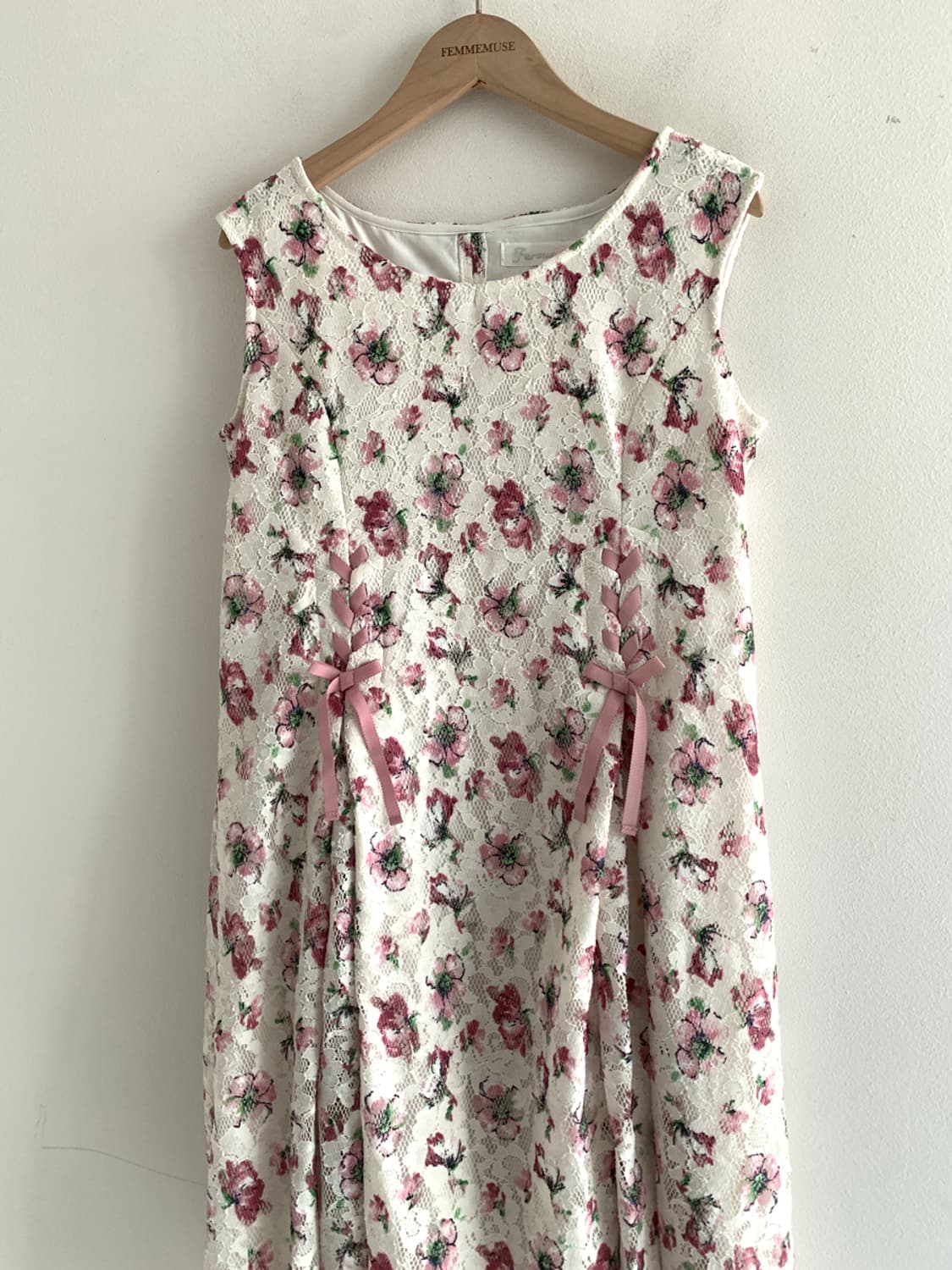 Twin ribbon flower dress 상품이미지2