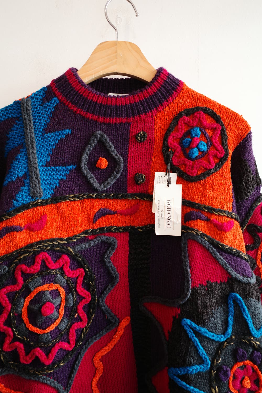 GOBANGAI 유니크 패턴 울 니트 (새상품) 상품이미지2