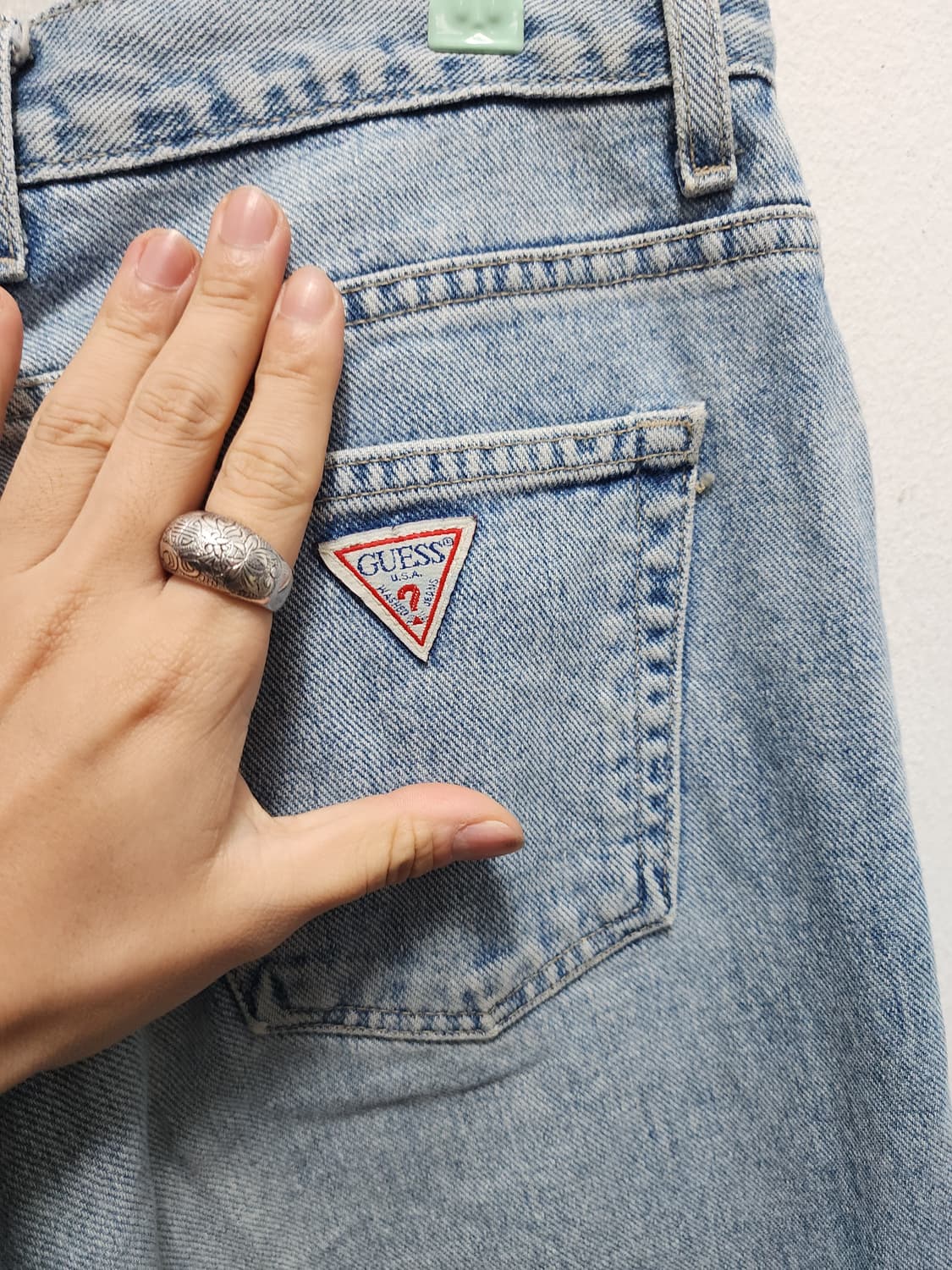 게스 USA 빈티지 90s 연청바지 상품이미지3