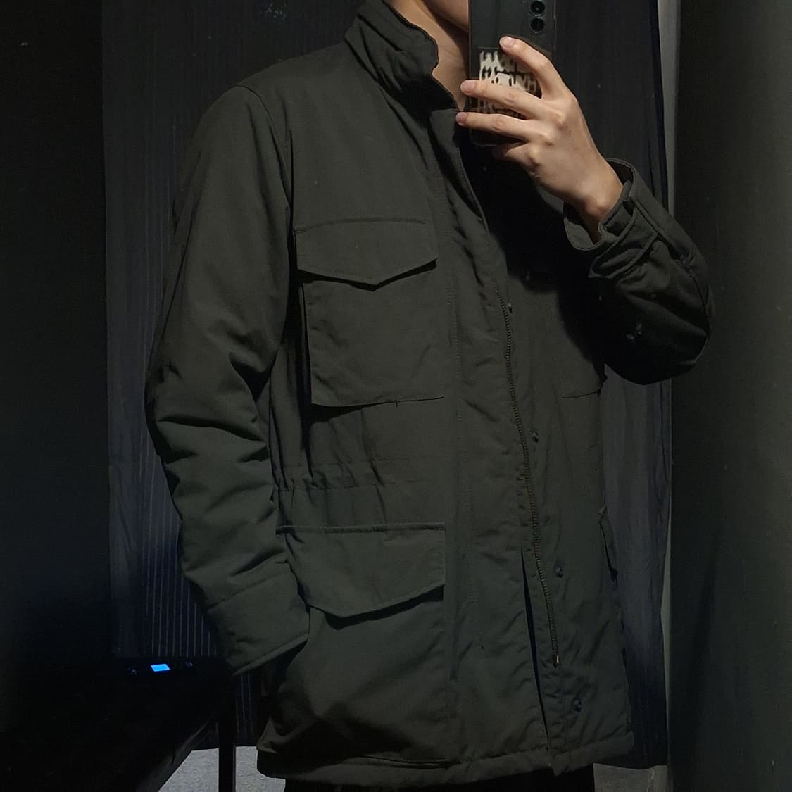 유니클로 다크카키 M65 타입 패디드 사파리 필드코트 SIZE L 상품이미지3