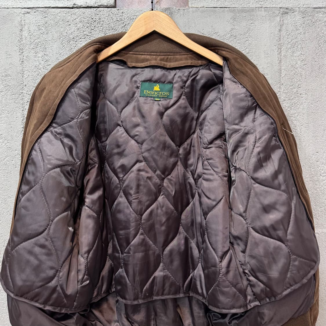 Bencros London 브라운 스웨이드 블루종 자켓 (L)   상품이미지4