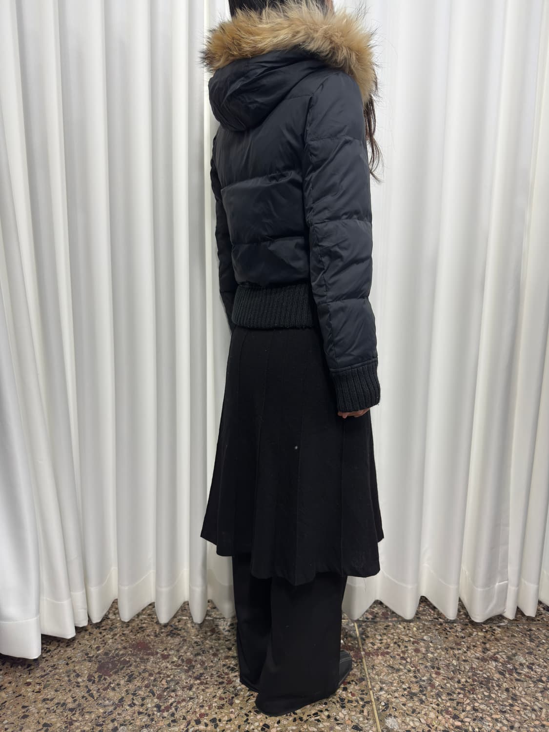 dgrace fur hood short padding 상품이미지5