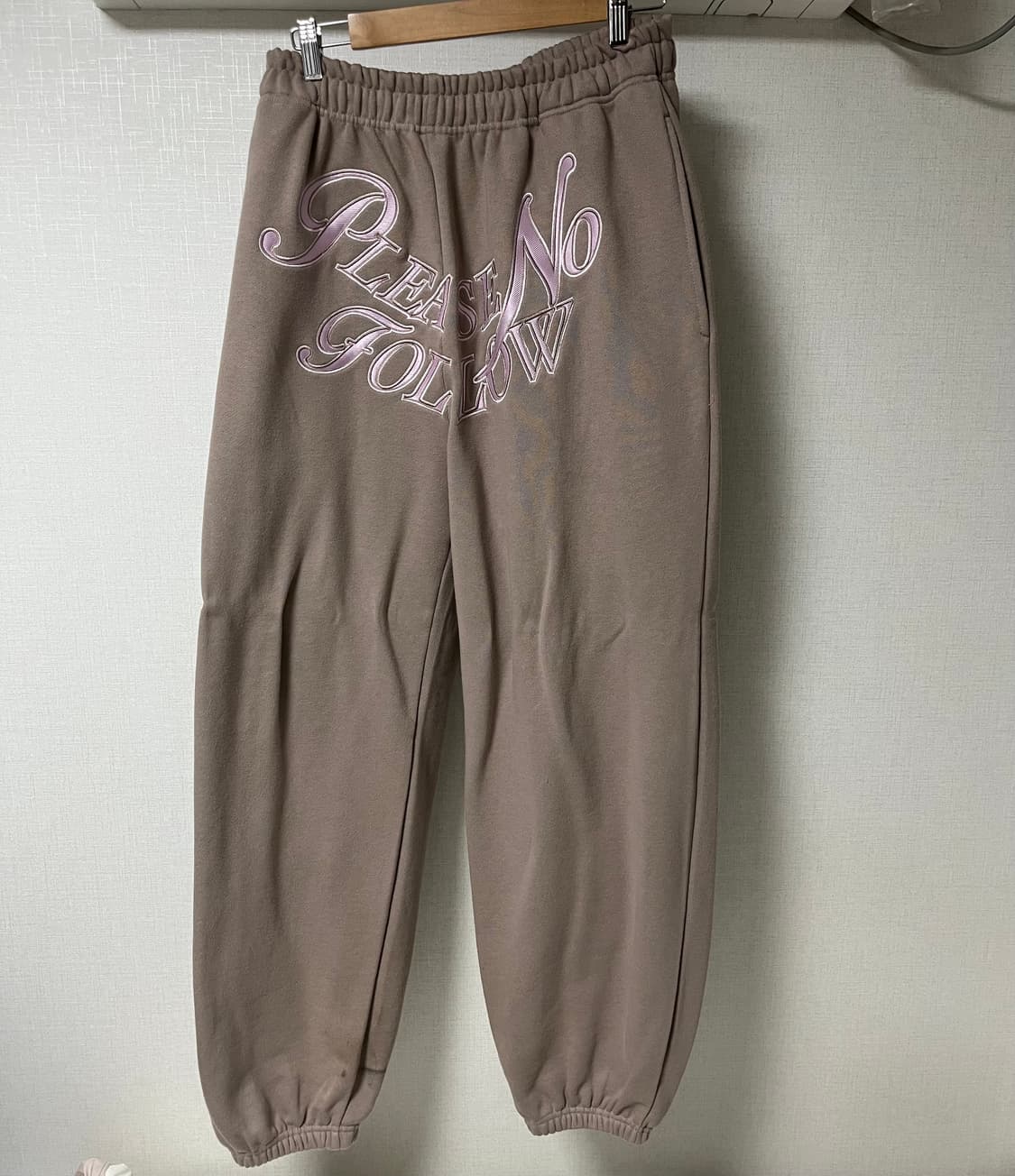 플리즈노팔로우 마미 와이드 스웨트 조거 팬츠 모카무스 상품이미지2