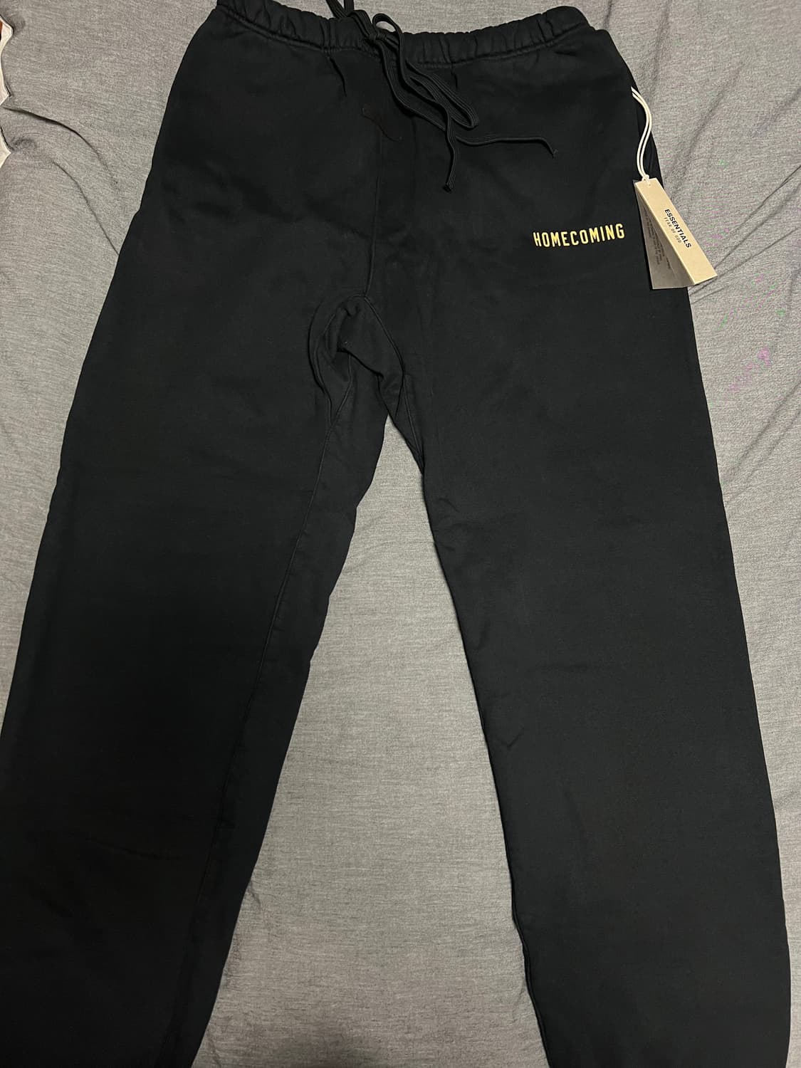 [L/새상품] 피오갓 에센셜 플리스 스웨트팬츠 블랙 상품이미지4