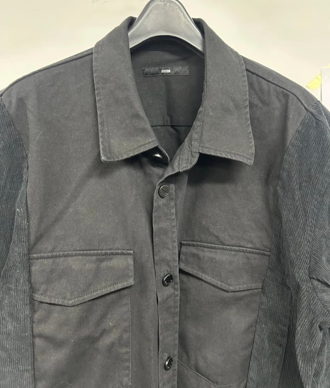 SYSTEM 블랙 면 자켓 105 상품이미지5