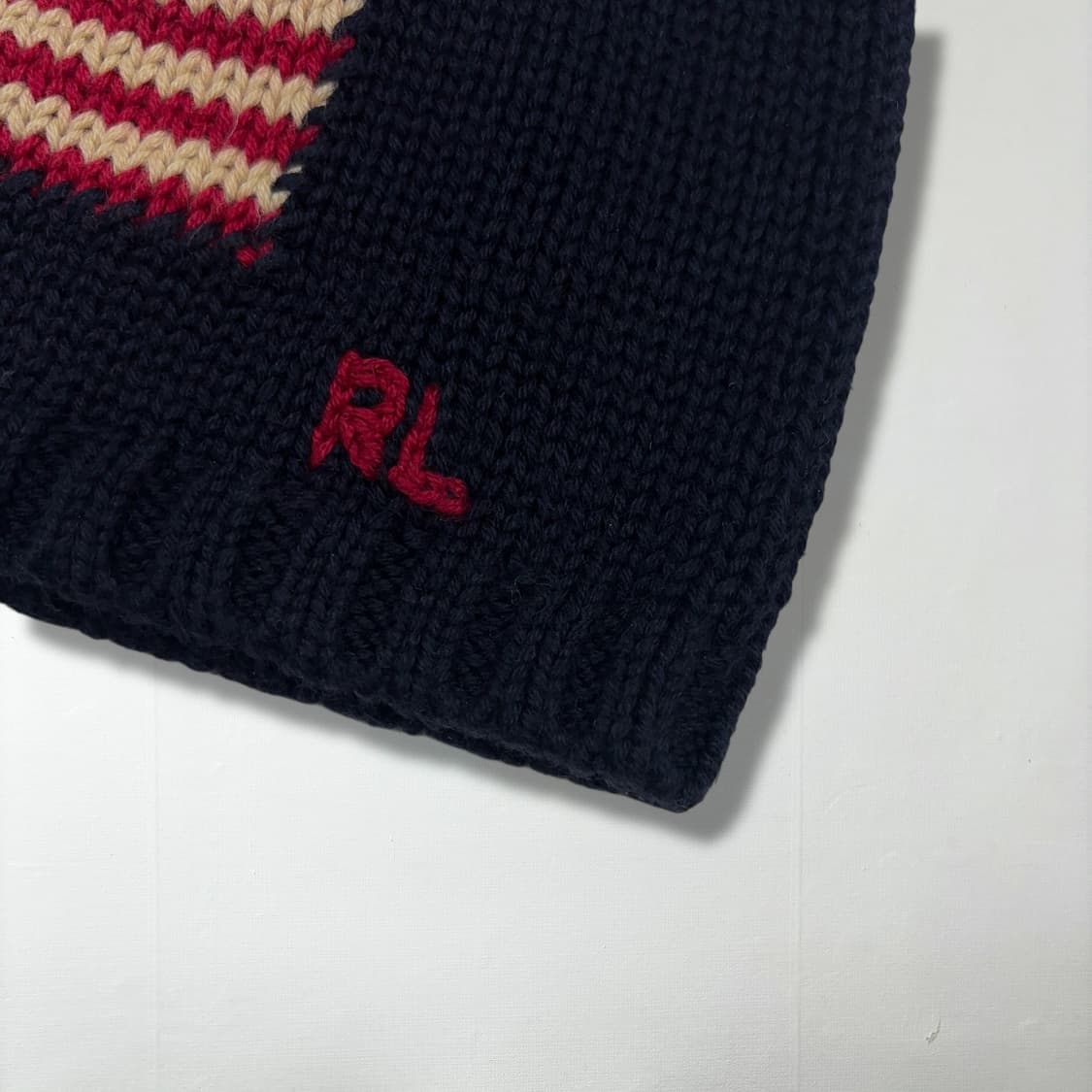 American flag navy cotton short beanie  상품이미지2