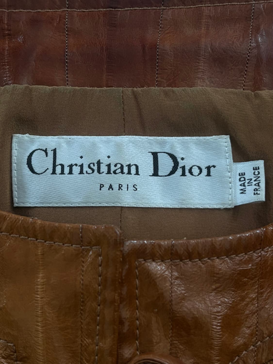 Christian Dior 크리스찬 디올 브라운 레더자켓 상품이미지7