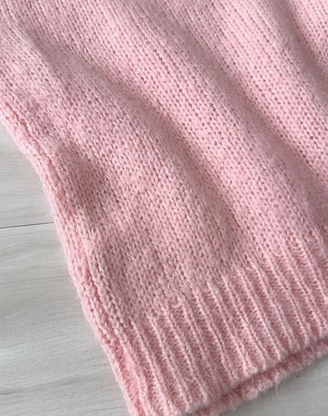 riipi 빈티지 꾸레쥬 couregges 핑크 반팔 니트 발레코어 상품이미지10