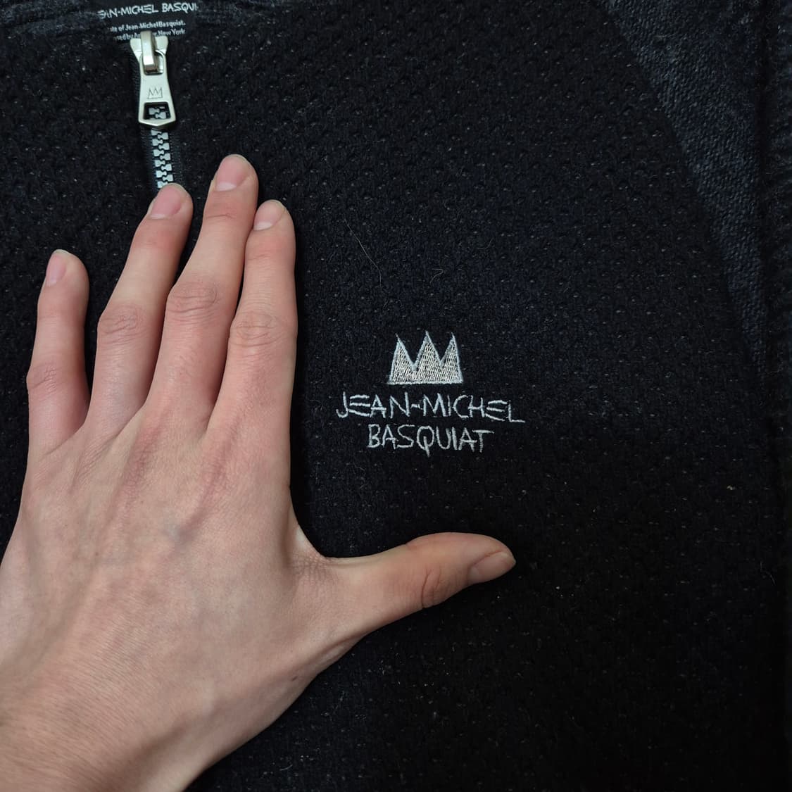 장미쉘바스키아 카라 니트집업 M(95) 상품이미지4