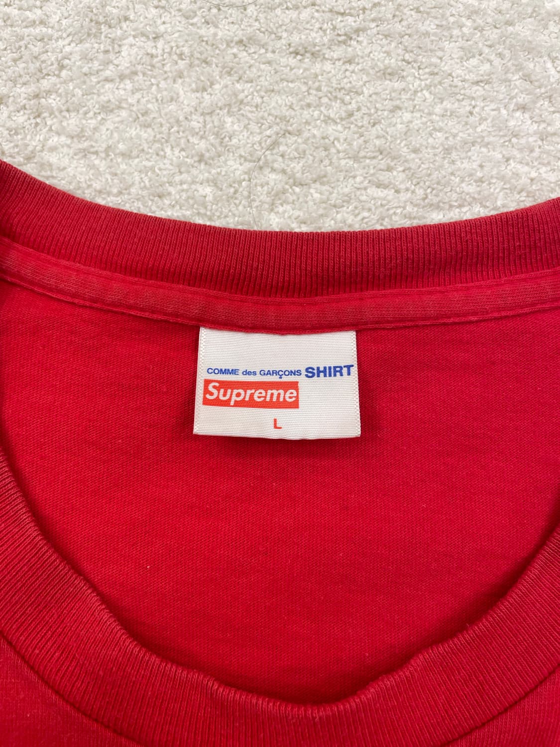 슈프림 X 꼼데가르송 shirts 롱슬리브 [L] 상품이미지4