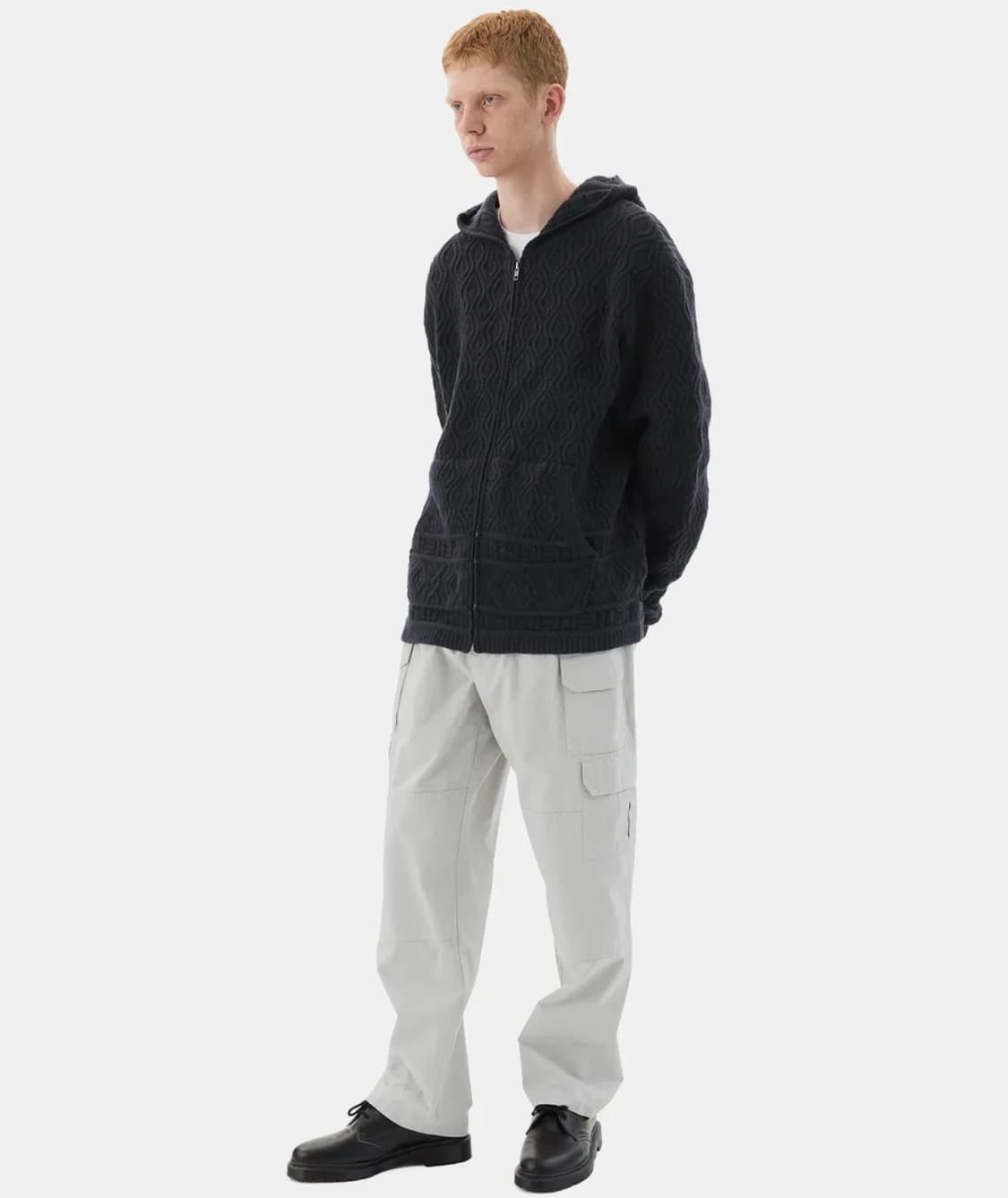 니트 집업 후드 네이비 L (체감사이즈 XL) 상품이미지1