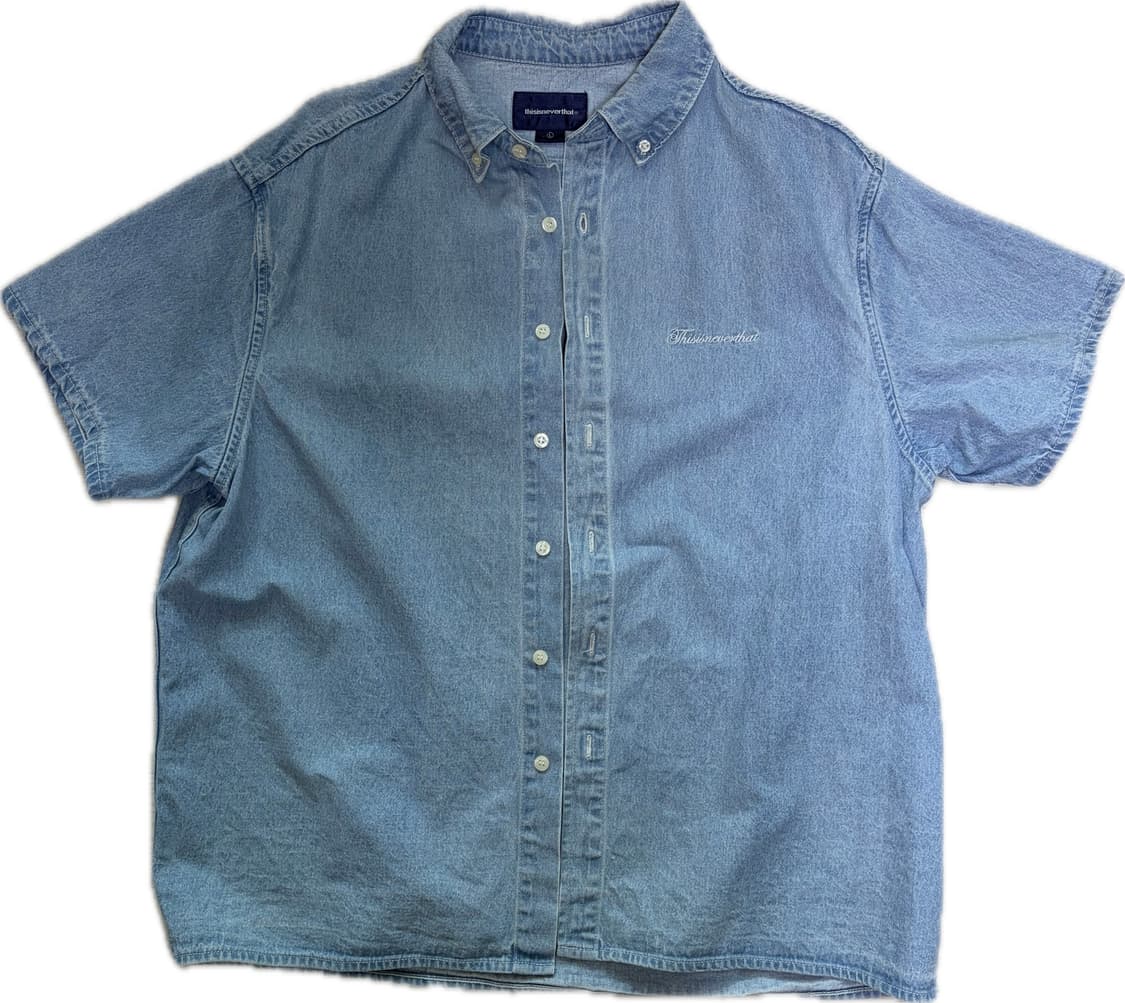 디스이즈네버댓 Washed Denim S/S Shirt Washed Bl 상품이미지6