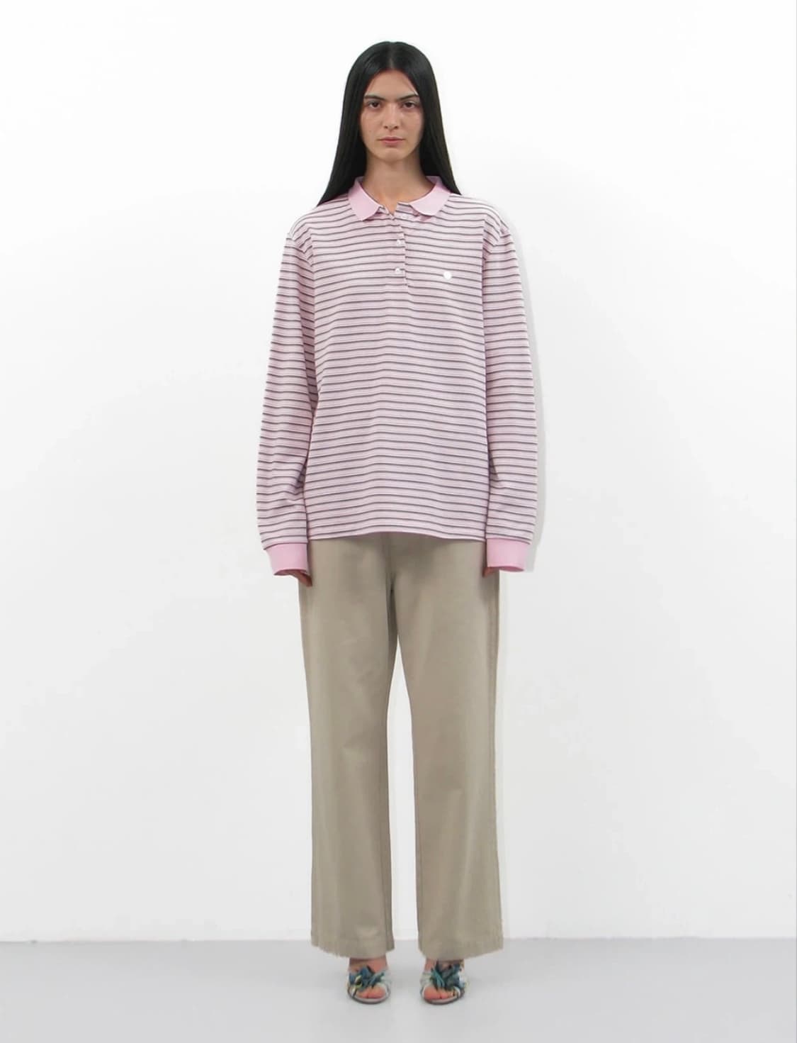 파르티멘토우먼 스트라이프 폴로티 상품이미지1