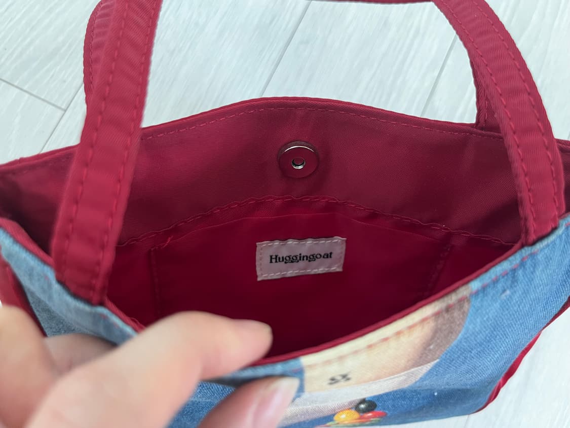 데님+나일론 빈티지 미니토트백 상품이미지3