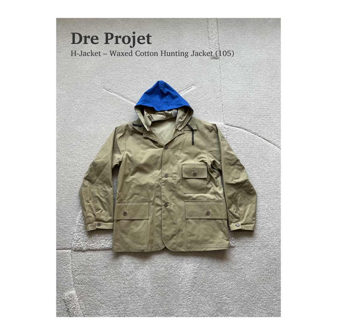 드레프로젯 H-Jacket 왁스드 코튼 헌팅 자켓 (105) 상품이미지1