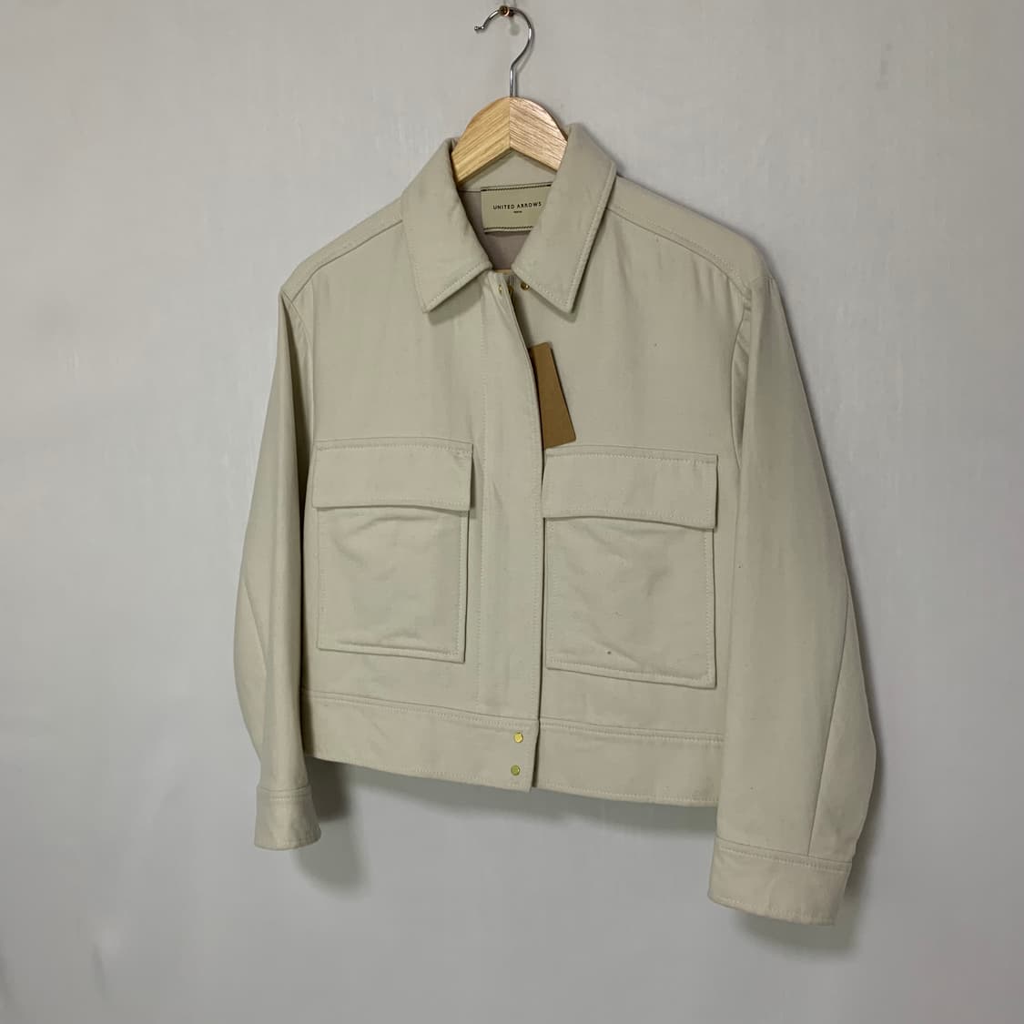 유나이티드 애로우즈 도쿄 크롭 울 집업 자켓 아이보리 일본 빈티지 상품이미지2