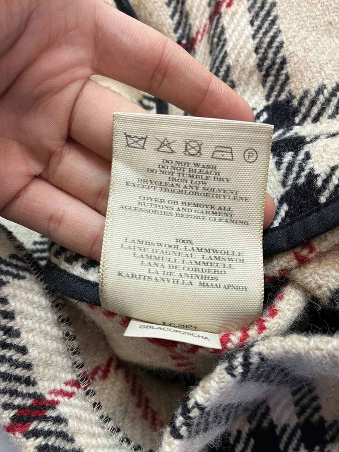 버버리 런던 00's 노바체크 램스울 자켓 PN5604    상품이미지7