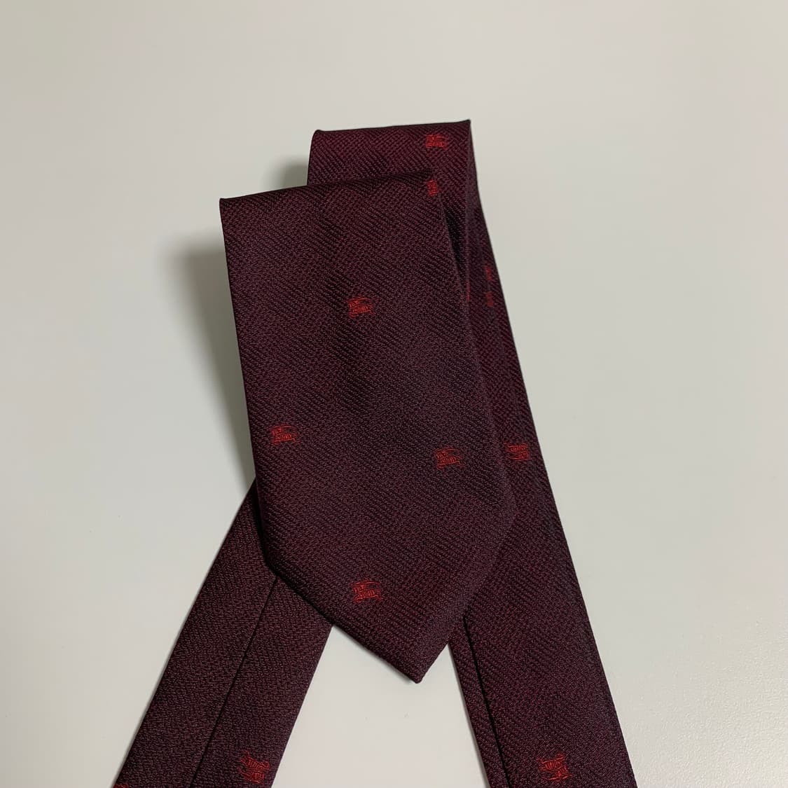 버버리(BURBERRY) 모노그램 신형라벨 명품넥타이 최상급 기마병로고 상품이미지9