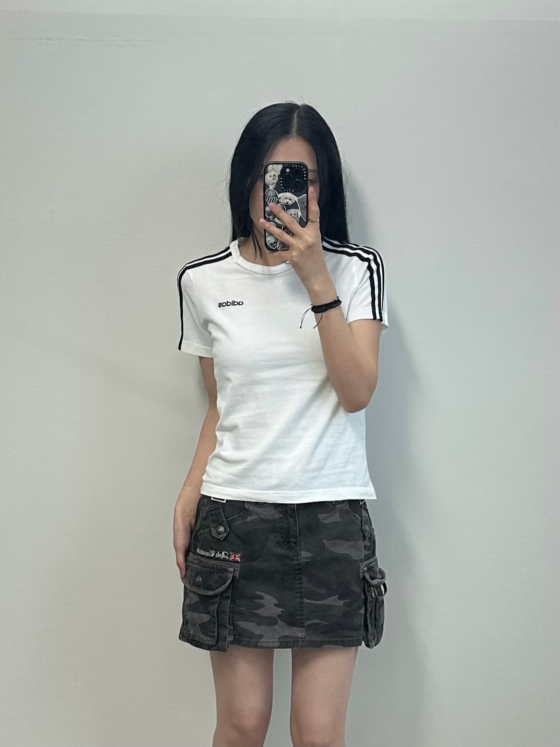 아디다스 사이드라인 화이트 반팔 티셔츠 상품이미지1