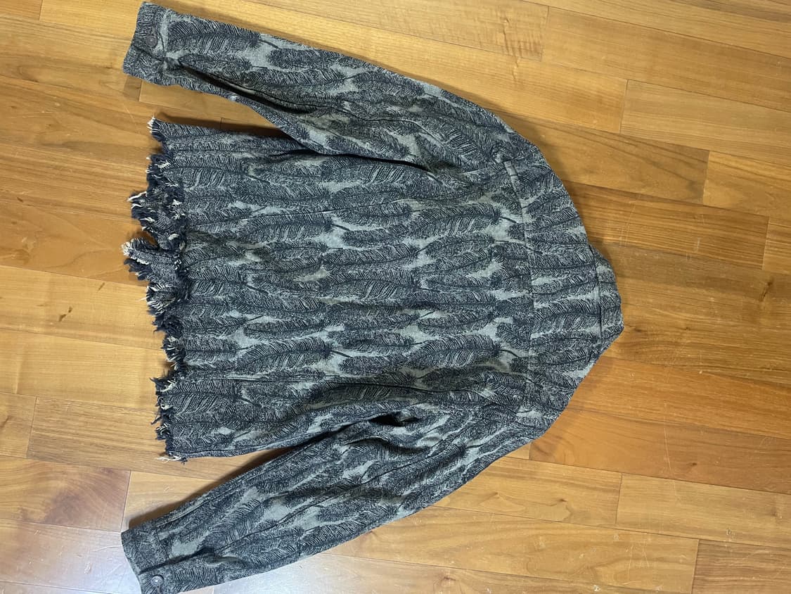 판매) 4사이즈 캐피탈 12온즈 페더 데님자켓 블랙 베이지 상품이미지4