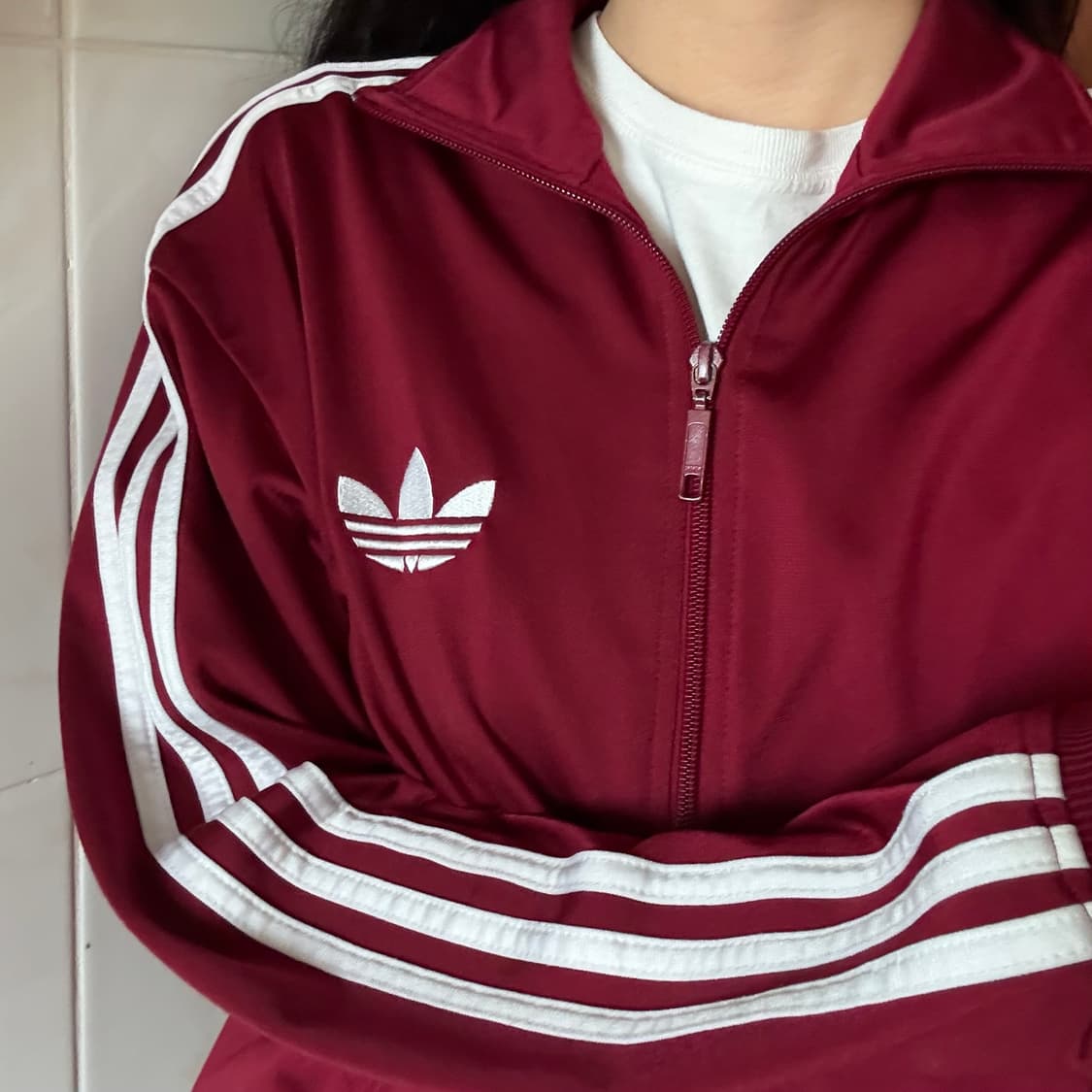 아디다스 파이어버드 대대장 버건디 져지 트랙탑 상품이미지1