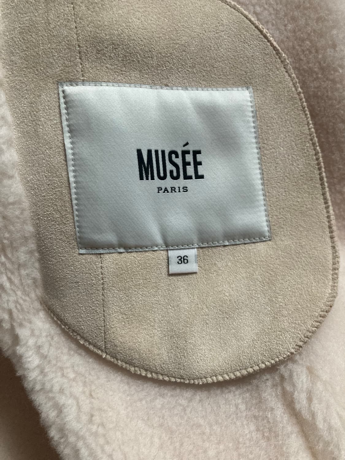 뮤제 100%램스울 리버시블 무스탕 아이보리 상품이미지8