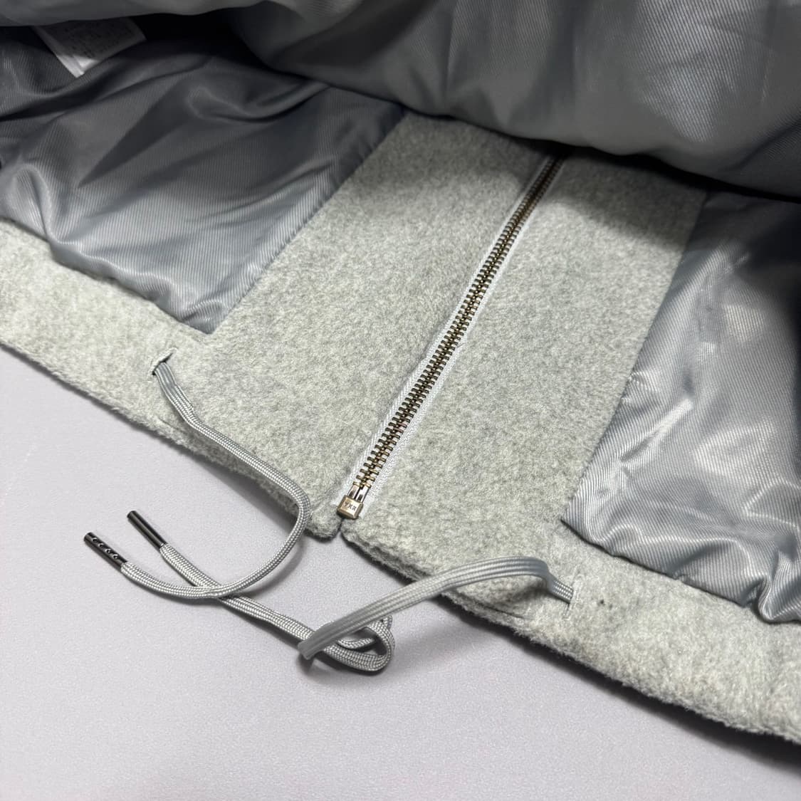 B:MING by BEAMS 그레이 스트랩 드로우코드 집업 블루종 자켓 상품이미지5