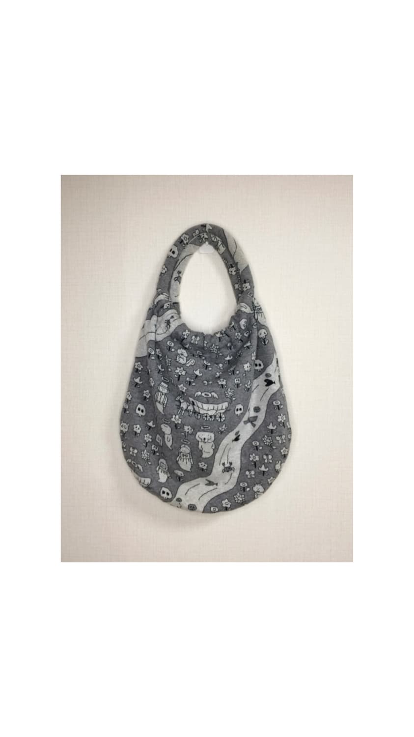 Ne-net 네넷냐 그레이 프린팅 니트 토트백 상품이미지1